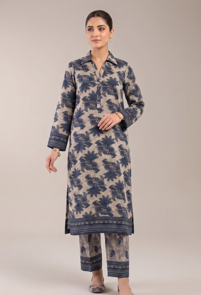 Ethnic By Humdum - D12 Lawn Pakistani Summer Dresses - Humdum - 1