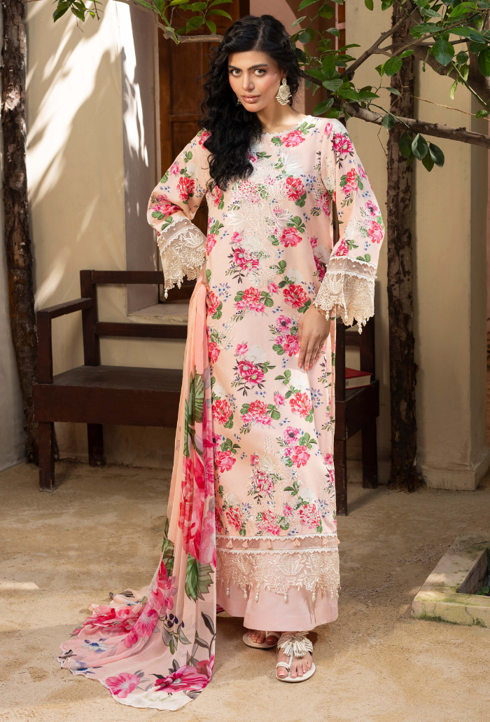 Zaiba - D01 Chiffon Pakistani Winter Dresses - Humdum - 3