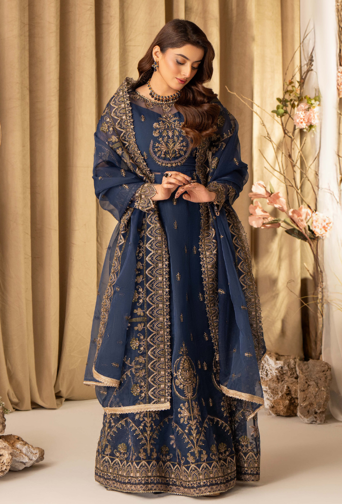 HOC - D08 Raw Silk Pakistani Formal Dresses - Humdum - 4