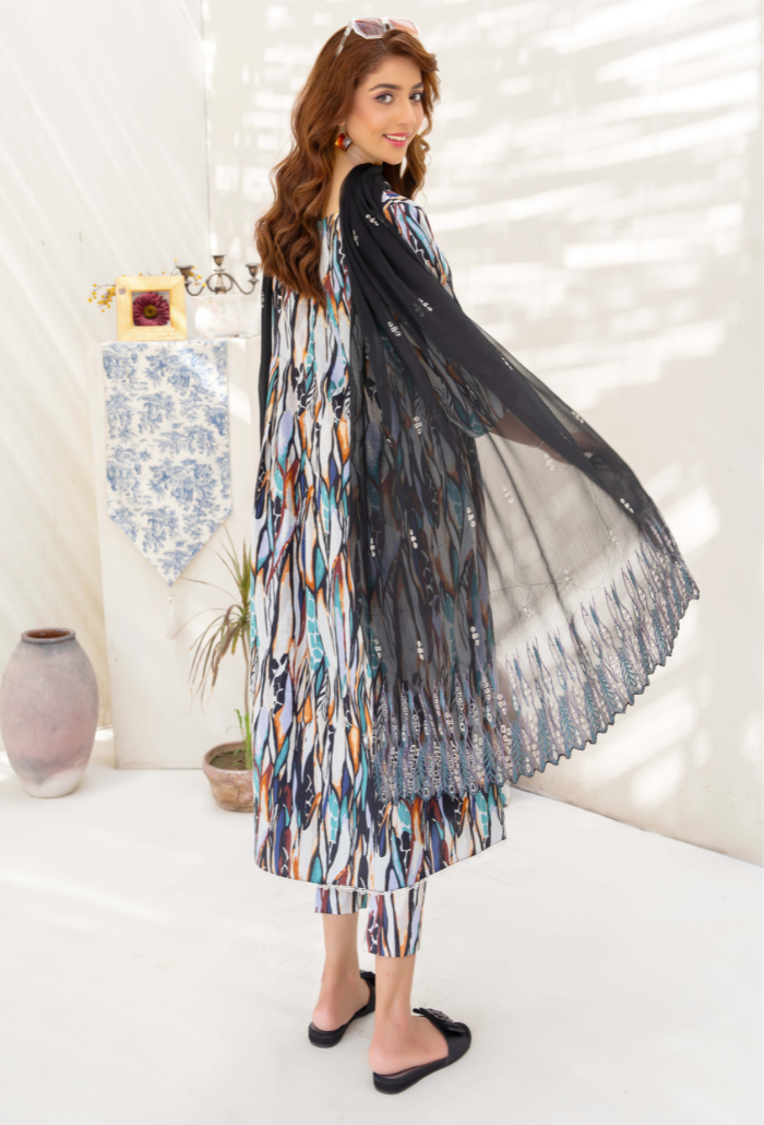 Ziva - D06 Chiffon Pakistani Summer Dresses - Humdum - 3