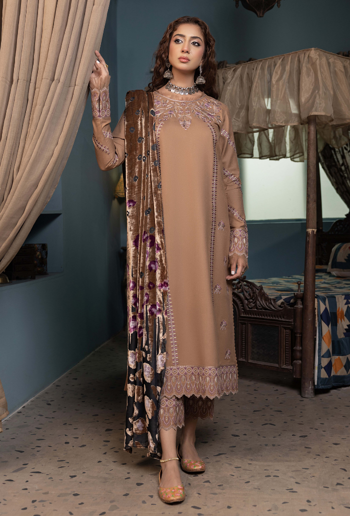 ZOUQ - D06 Premium Fabric Pakistani Winter Dresses - Humdum - 1