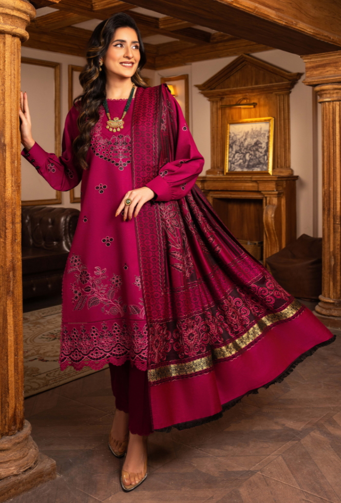 Aaima - D09 Jacquard Pakistani Winter Dresses - Humdum - 1