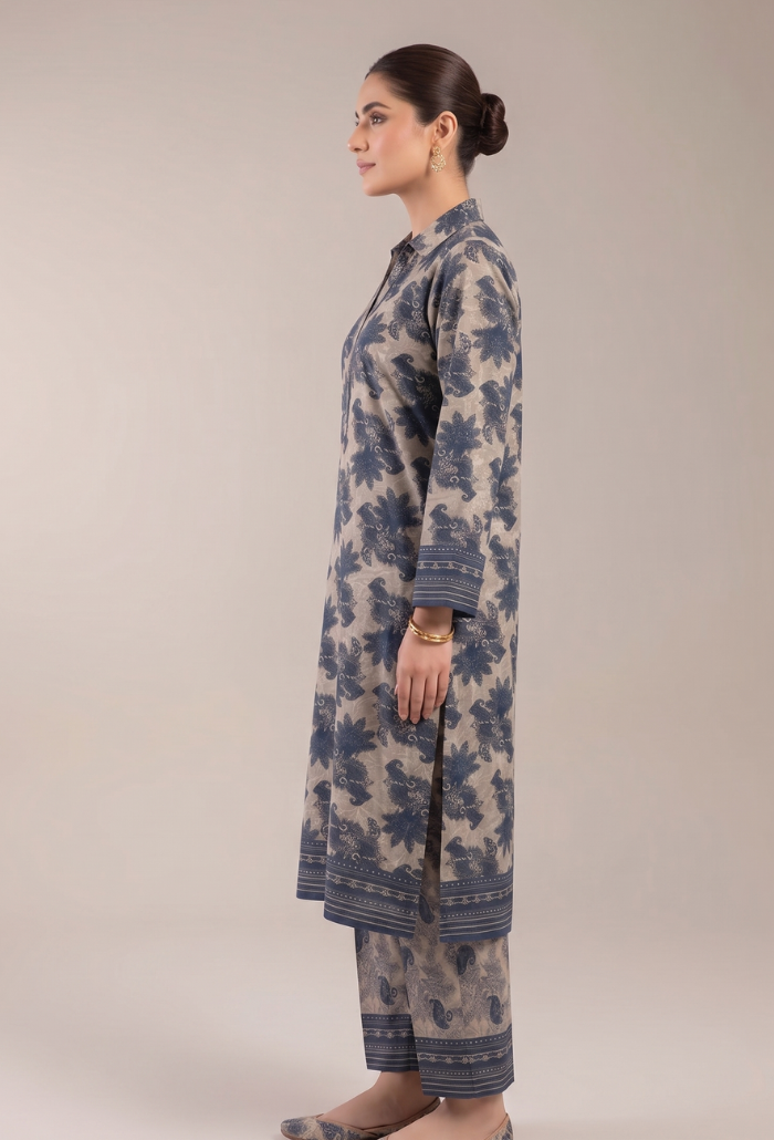 Ethnic By Humdum - D12 Lawn Pakistani Summer Dresses - Humdum - 2