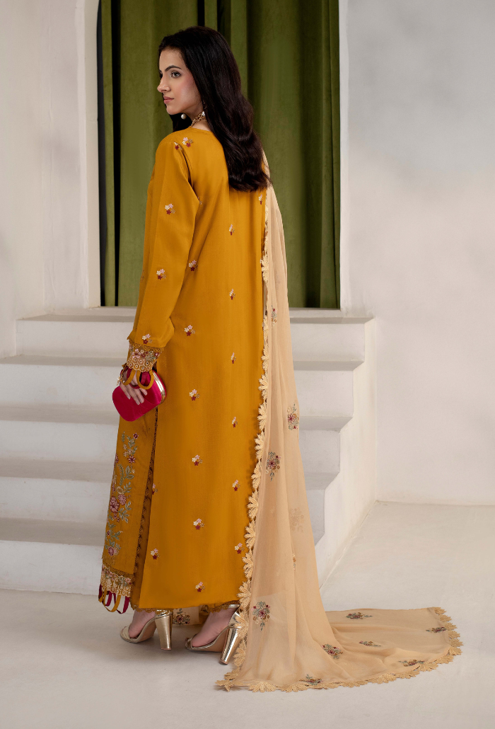 ELLENA - D07 Chiffon Pakistani Winter Dresses - Humdum - 3