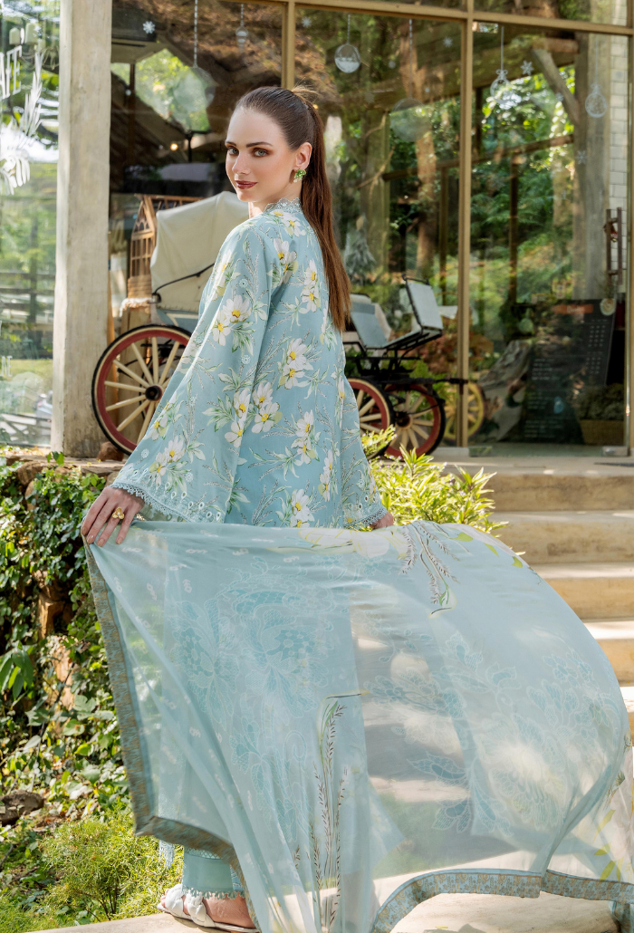 Scenery - Printkari D04 Chiffon Pakistani Summer Dresses - Humdum - 2