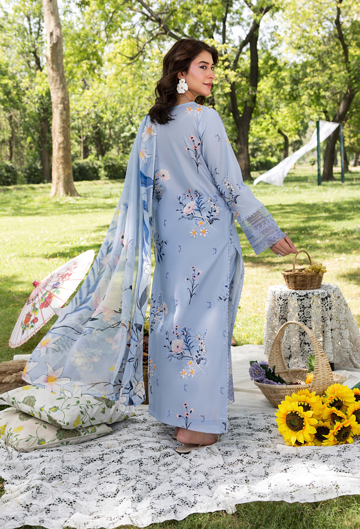 Koel-D08 Chiffon Pakistani Summer Dresses - Humdum - 3