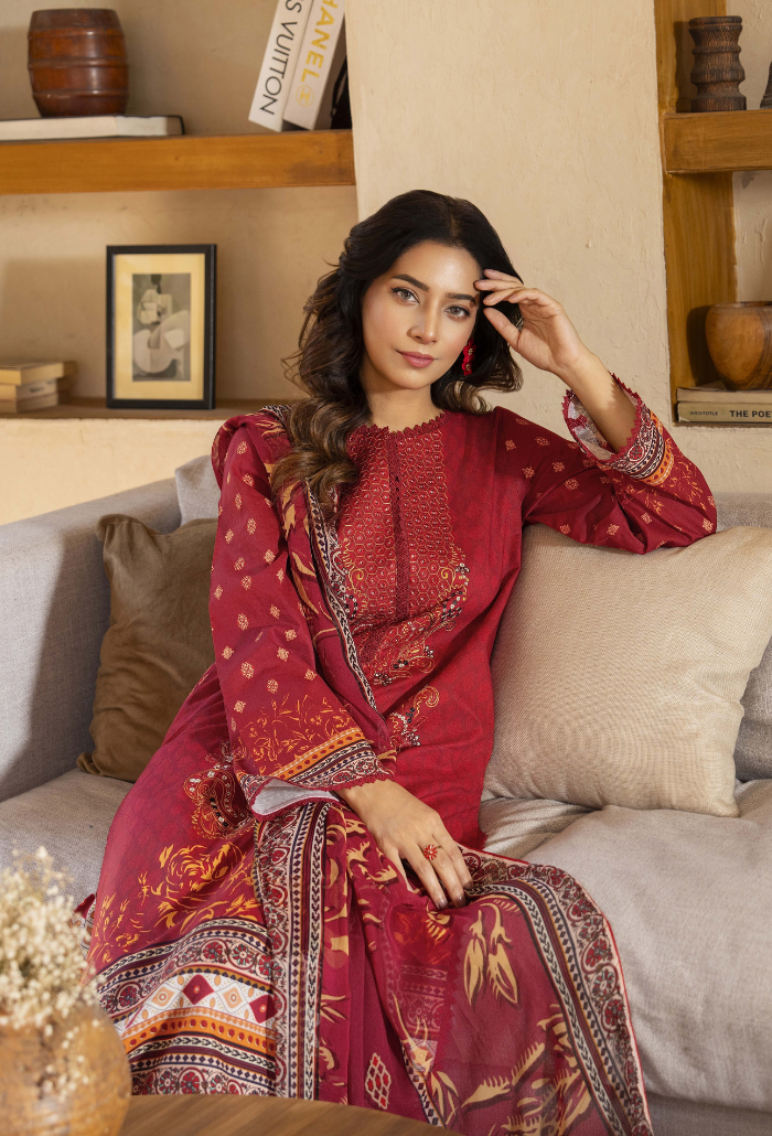 Zarwisha-D04 Chiffon Pakistani Summer Dresses - Humdum - 4