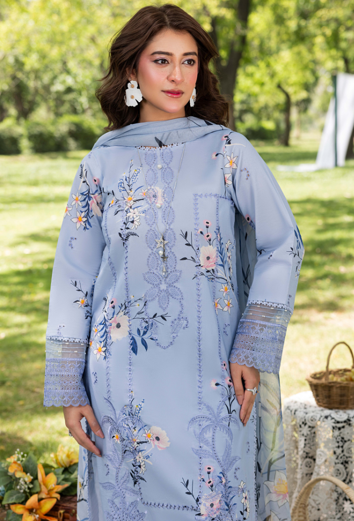 Koel-D08 Chiffon Pakistani Summer Dresses - Humdum - 4