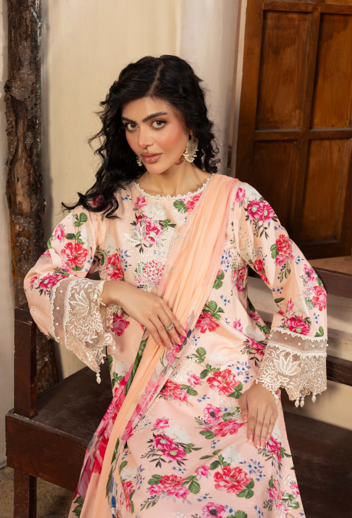 Zaiba - D01 Chiffon Pakistani Winter Dresses - Humdum - 4