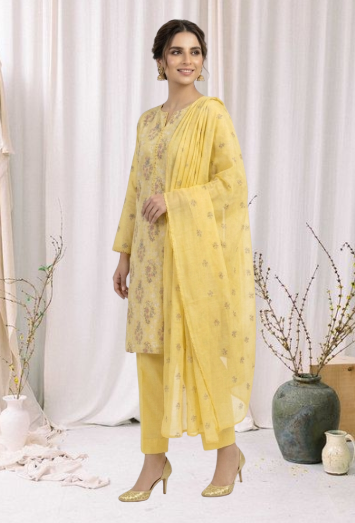 Essentials - Embroidered Cotton Pakistani Summer Dresses - Humdum - 2