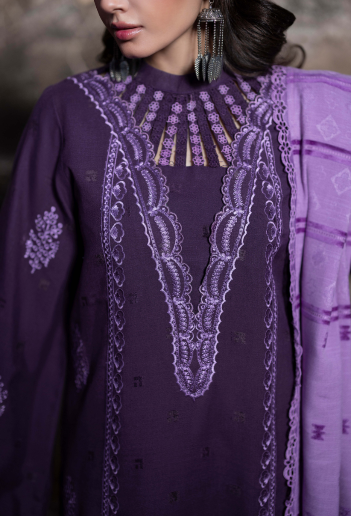 Khumar - D08 Organza Pakistani Winter Dresses - Humdum - 4