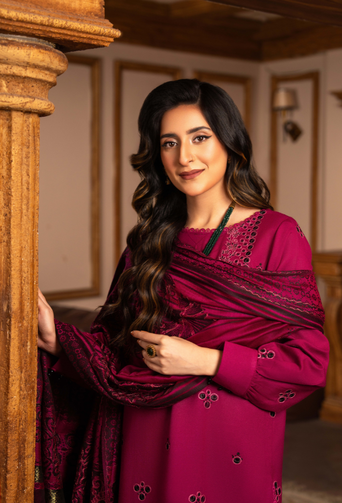 Aaima - D09 Jacquard Pakistani Winter Dresses - Humdum - 4