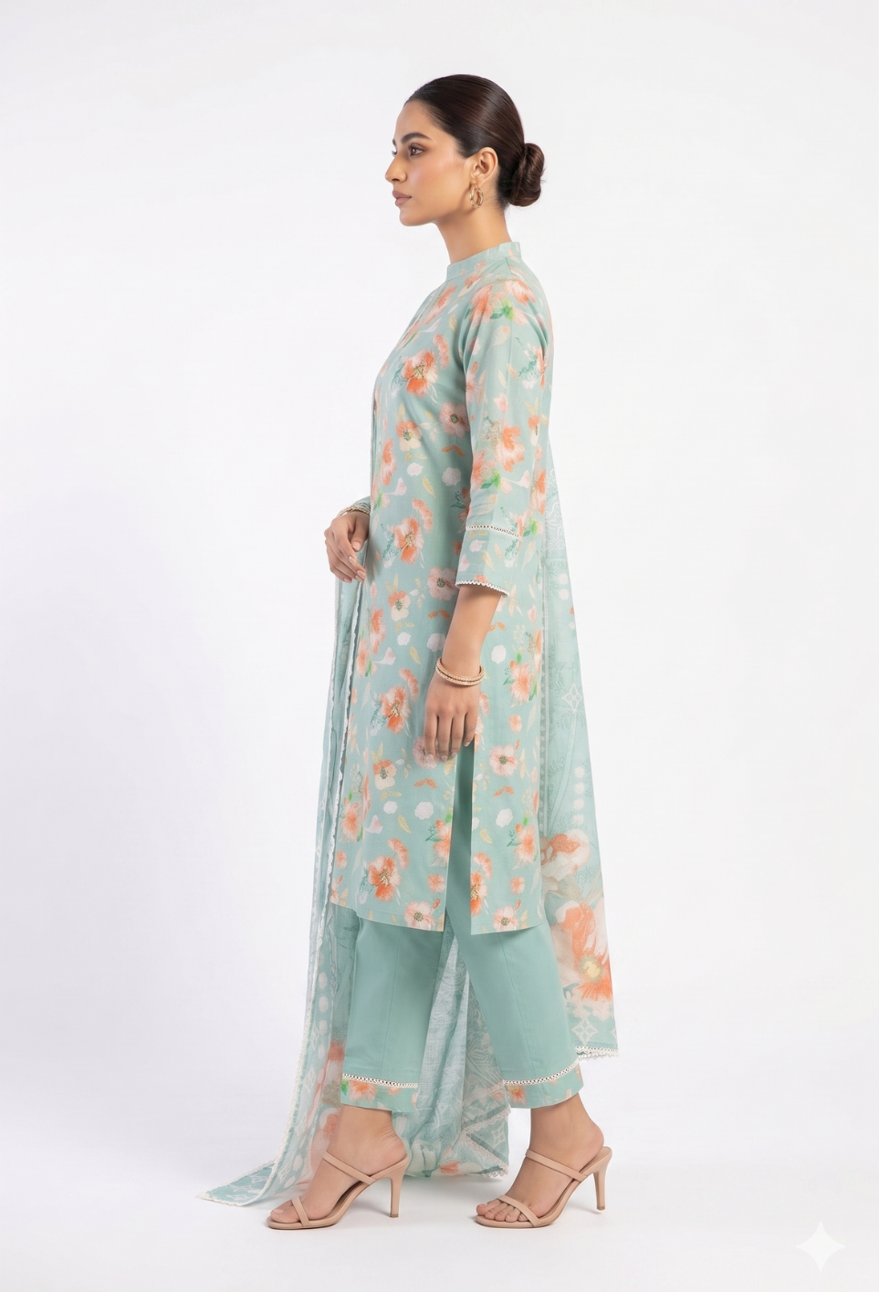Floral - D02 Lawn Pakistani Summer Dresses - Humdum - 2