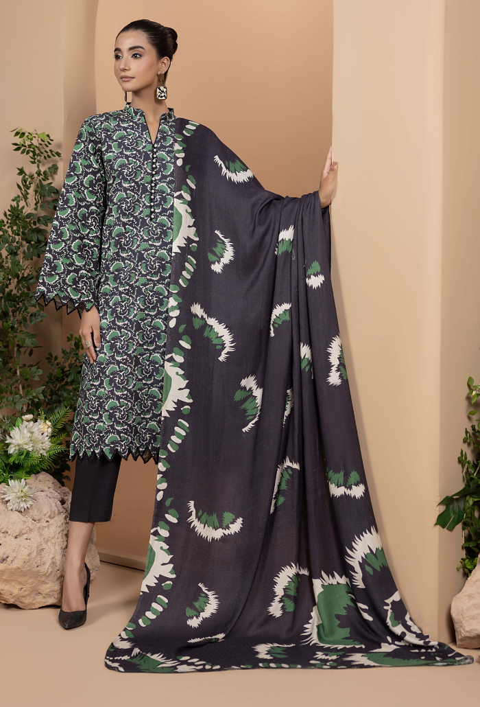 Zara - D04 Khaddar Pakistani Winter Dresses - Humdum - 4