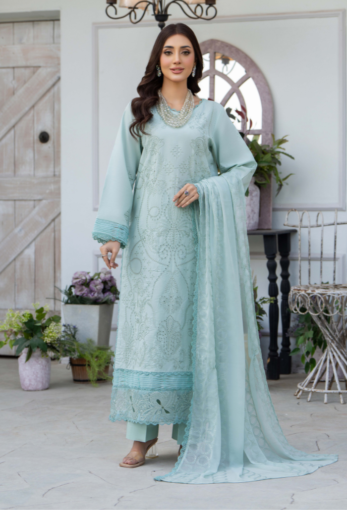 Aviva - D04 Chiffon Pakistani Summer Dresses - Humdum - 1