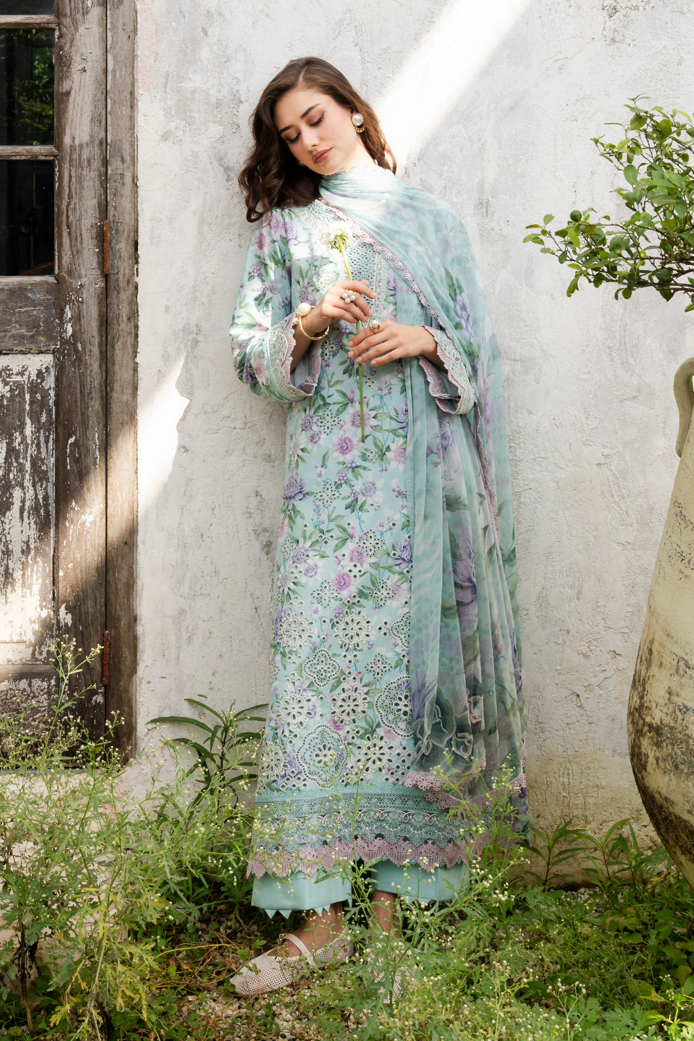 VIRELLE (AZ-13) Chiffon Pakistani Summer Dresses - aabyaan - 2
