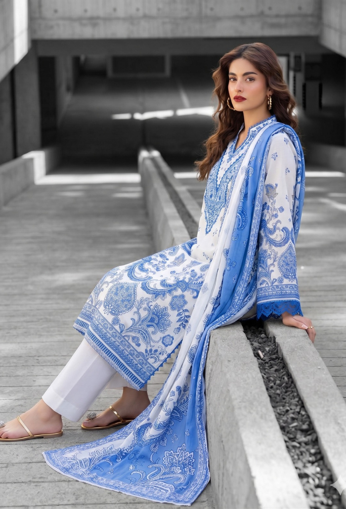 Saira Bano - D06 Lawn Pakistani Summer Dresses - Humdum - 2
