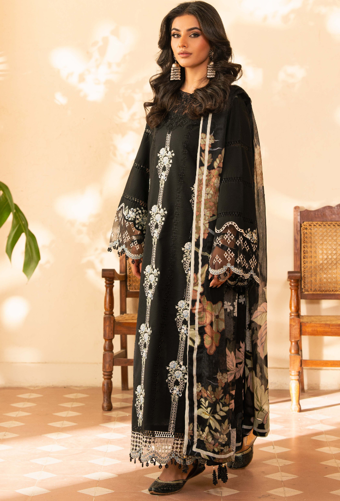 Mehrmaa - D08 Reet Organza Pakistani Summer Dresses - Humdum - 2