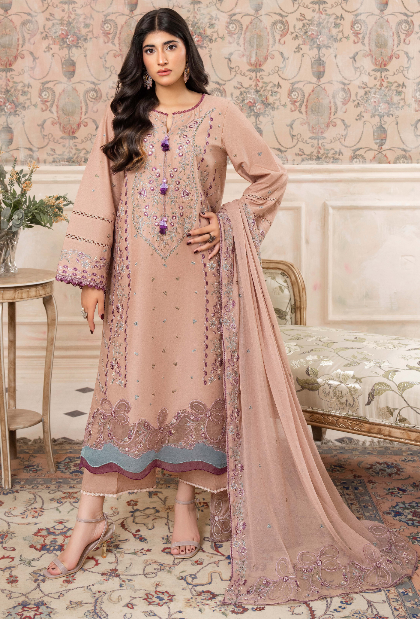Nyra - D10 Chiffon Pakistani Summer Dresses - Humdum - 1