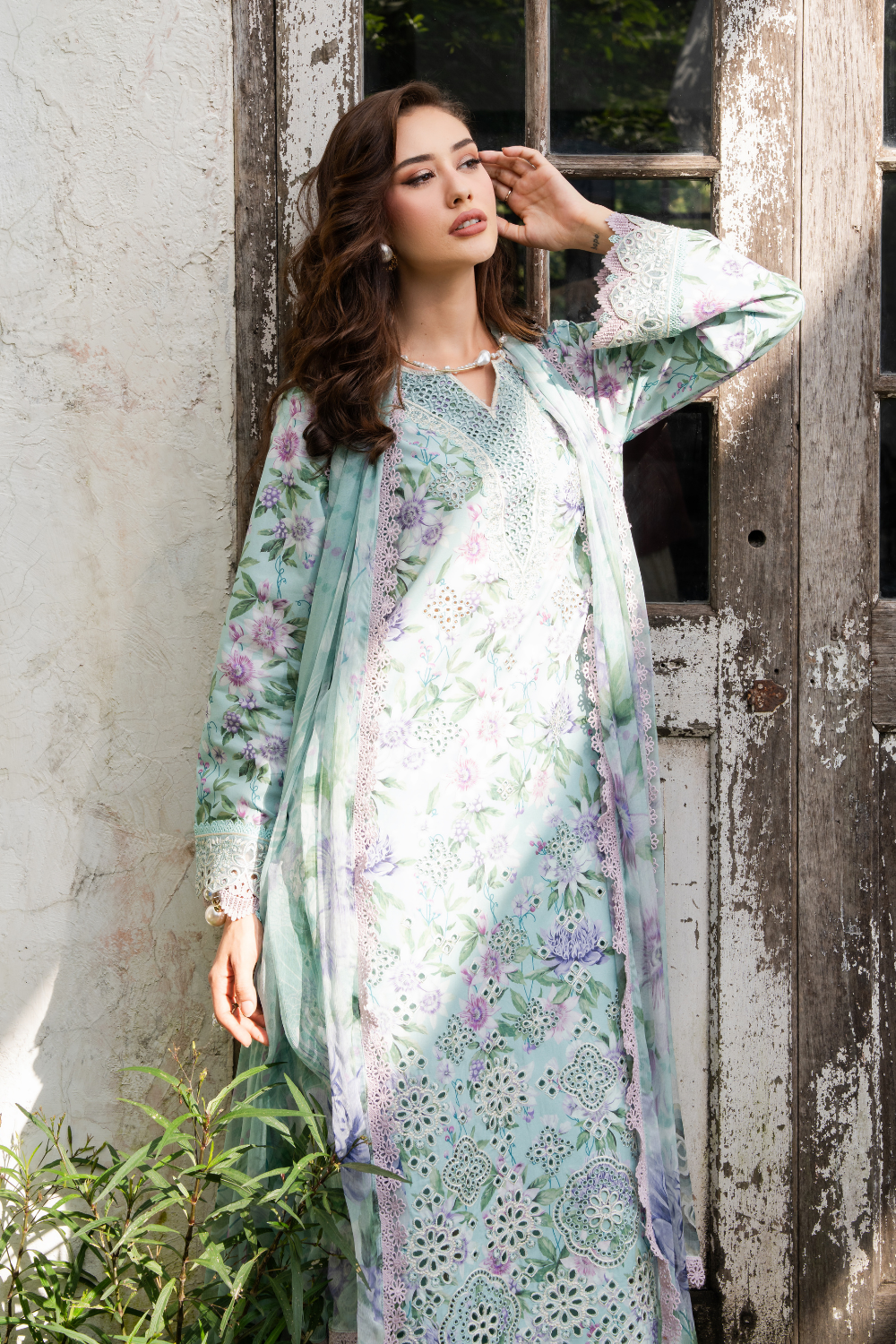 VIRELLE (AZ-13) Chiffon Pakistani Summer Dresses - aabyaan - 4
