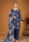 Floral Lawn Cotton Pakistani Summer Dresses - Humdum - 1