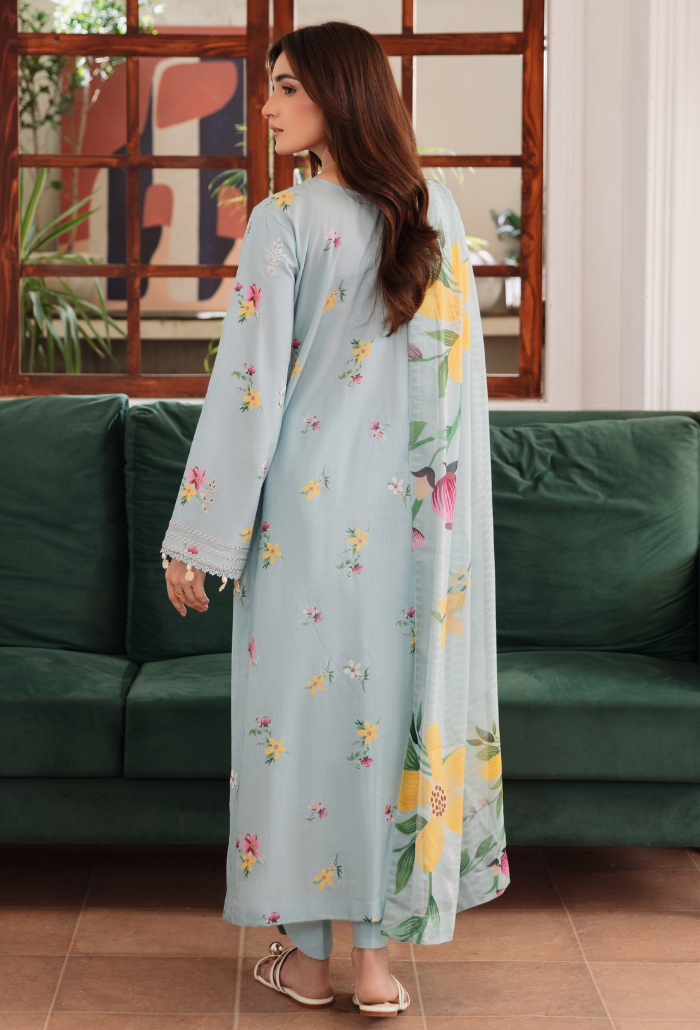 Summer Breeze'3- D08 Organza Pakistani Summer Dresses - Humdum - 2