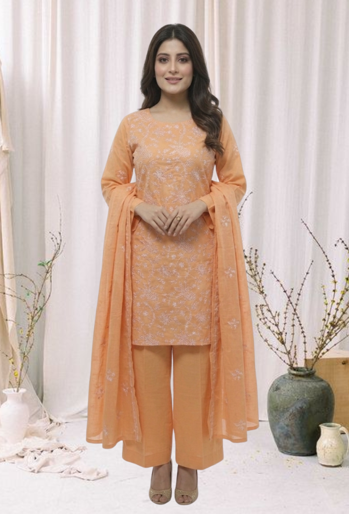 Essentials - Embroidered Cotton Pakistani Summer Dresses - Humdum - 1