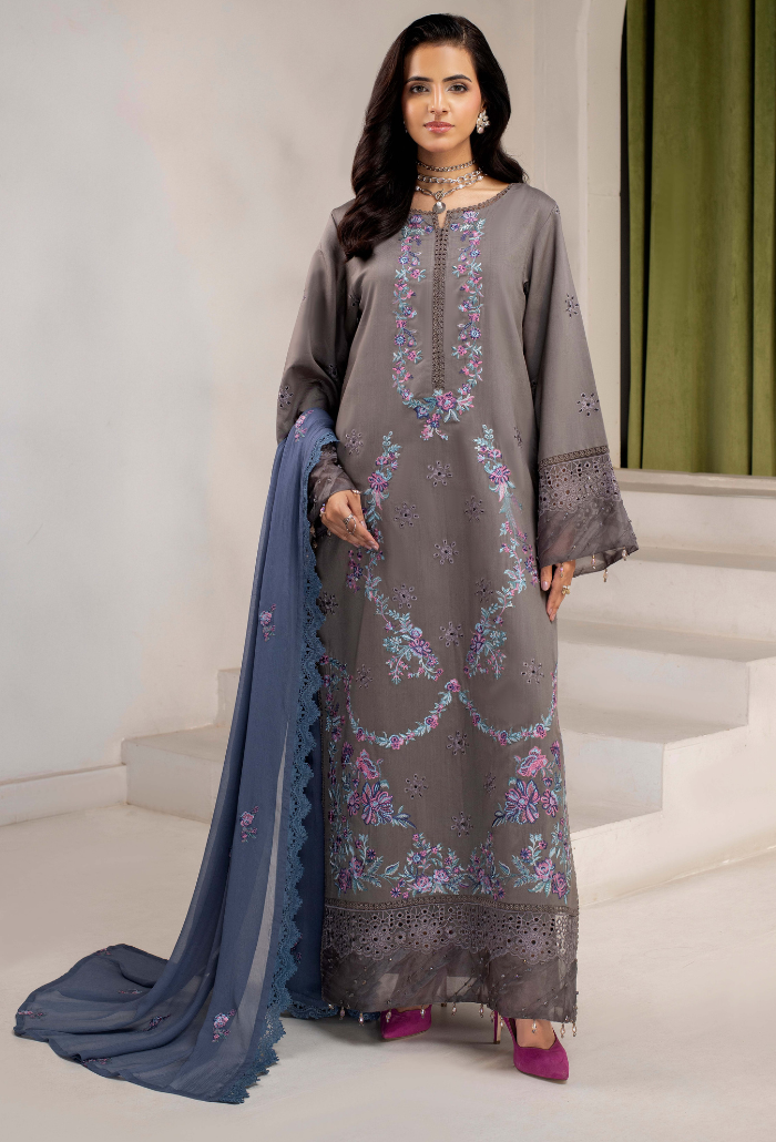 ELLENA - D08 Chiffon Pakistani Winter Dresses - Humdum - 1