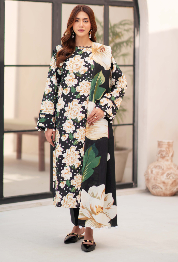 La vie - D09 Khaddar Pakistani Winter Dresses - Humdum - 1