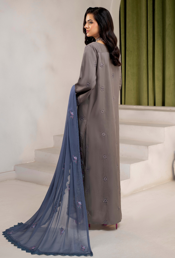 ELLENA - D08 Chiffon Pakistani Winter Dresses - Humdum - 3