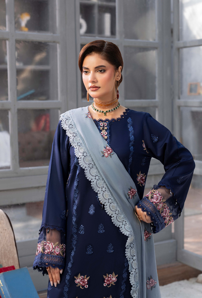 Fareeha - D08 Chiffon Pakistani Winter Dresses - Humdum - 2