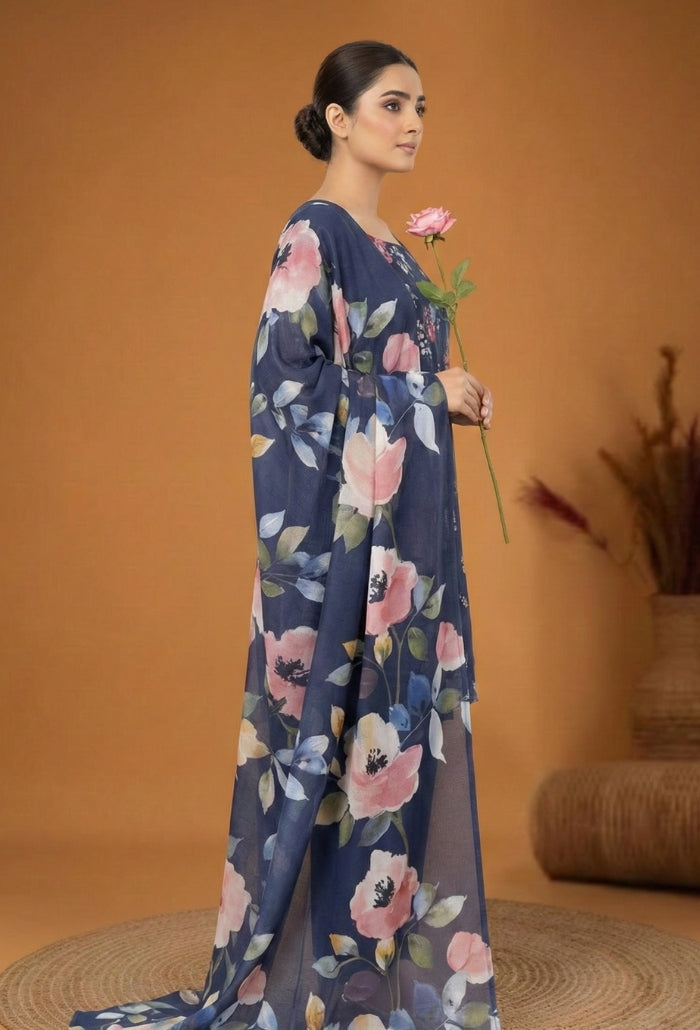 Floral Lawn Cotton Pakistani Summer Dresses - Humdum - 2