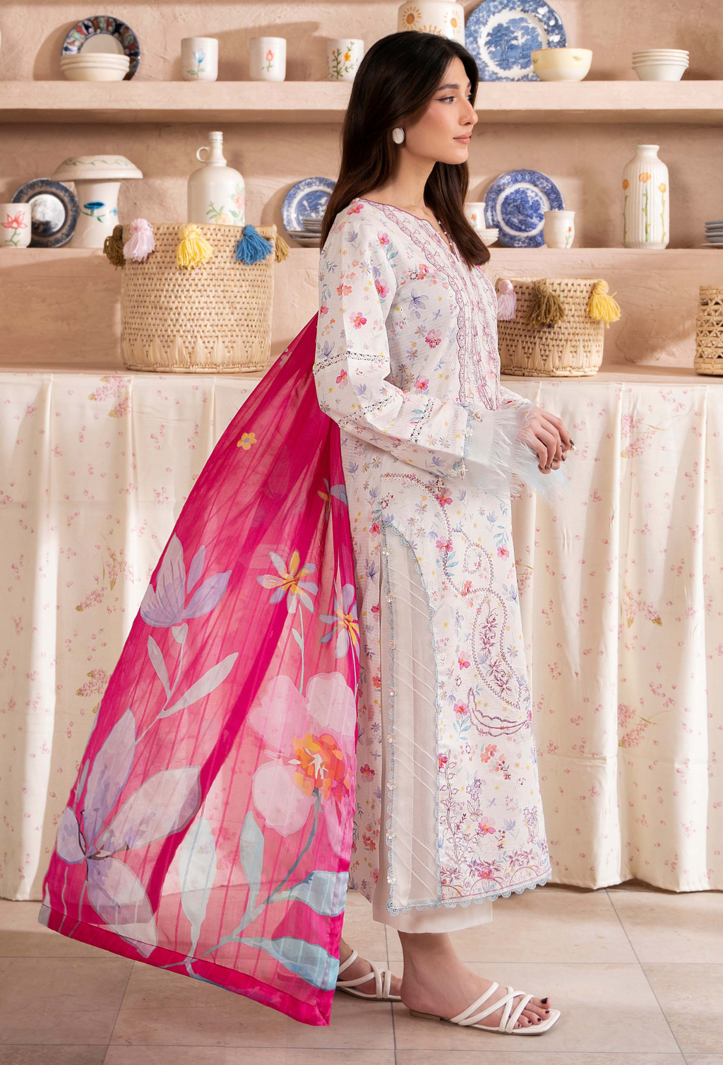 Kanwal - D03 Chiffon Pakistani Summer Dresses - Humdum - 3