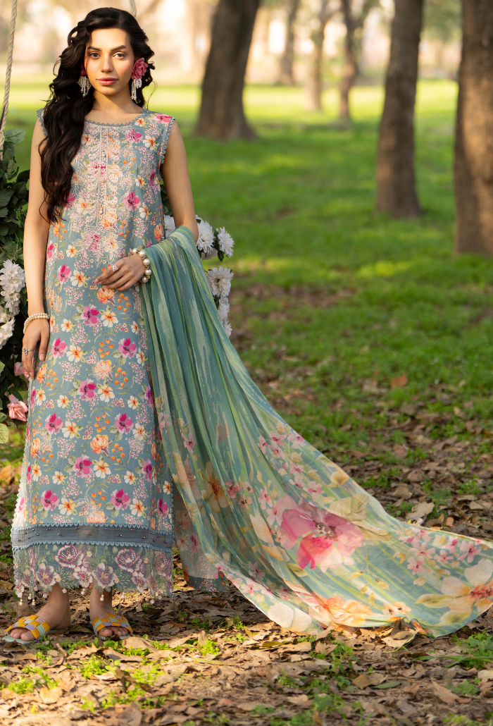 Eden Garden Chapter 3 - D06 Chiffon Pakistani Summer Dresses - Humdum - 1