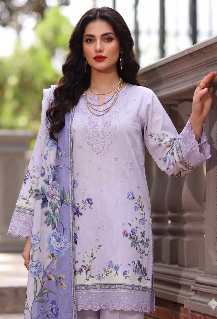 Saira Bano - D04 Lawn Pakistani Summer Dresses - Humdum - 2