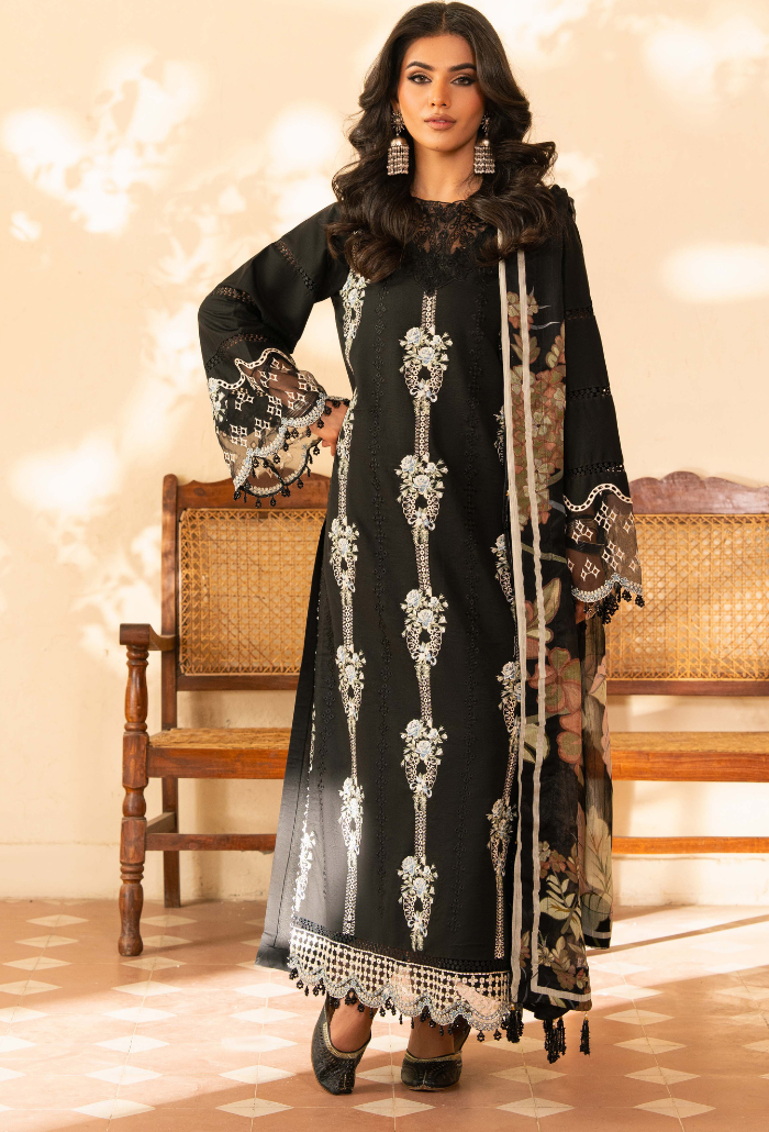 Mehrmaa - D08 Reet Organza Pakistani Summer Dresses - Humdum - 1