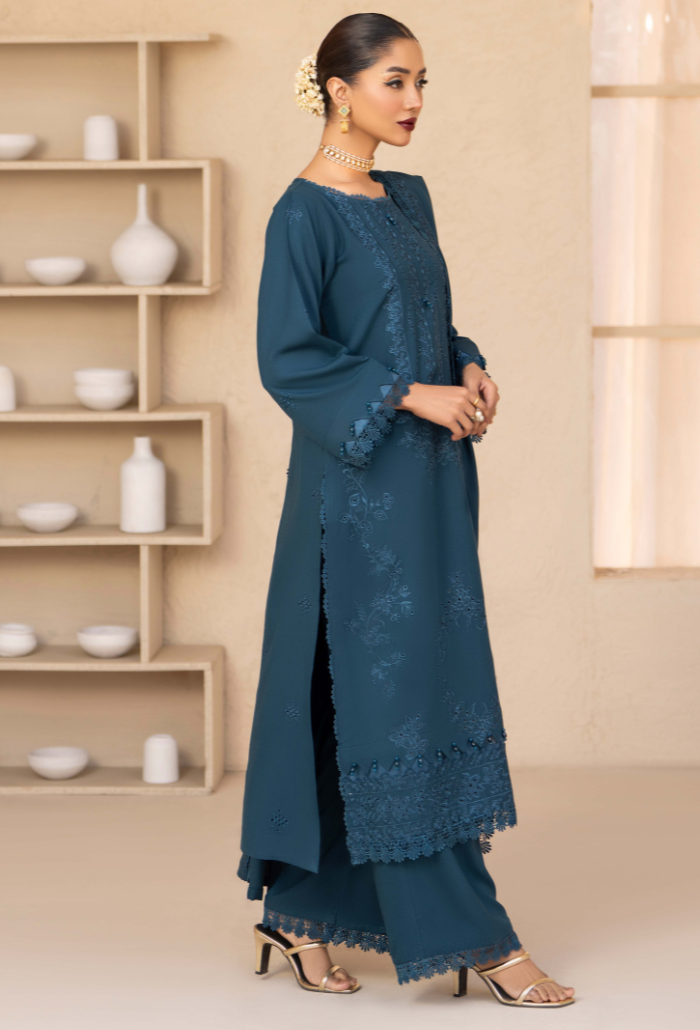Jugnu By Humdum - D04 Premium Fabric Pakistani Winter Dresses - Humdum - 3