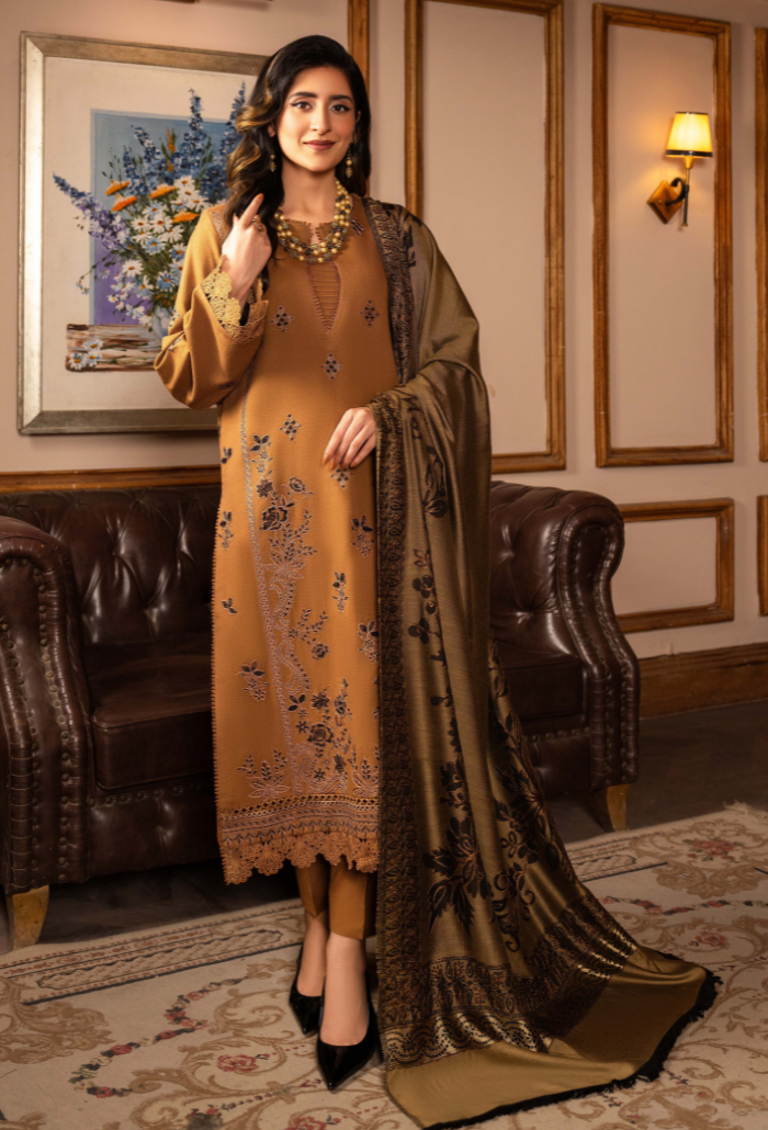 Aaima - D10 Jacquard Pakistani Winter Dresses - Humdum - 3