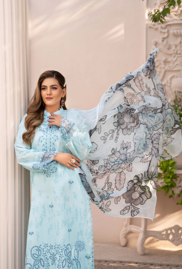 Summer Breeze - D12 Chiffon Pakistani Summer Dresses - Humdum - 3