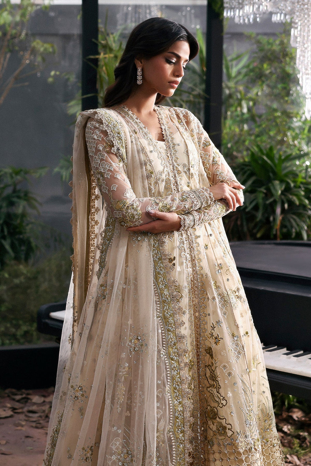 Fleurie Raw Silk Pakistani Formal Dresses - Afrozeh - 4