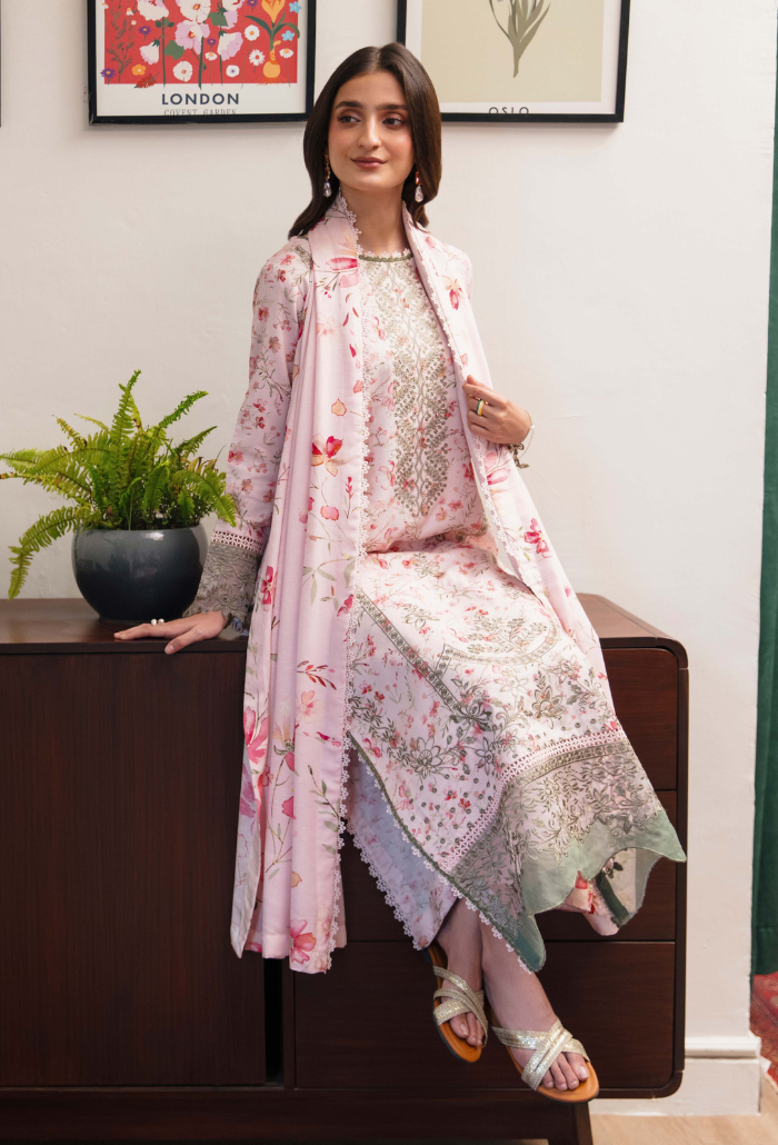LAIBA - D08 Organza Pakistani Winter Dresses - Humdum - 3