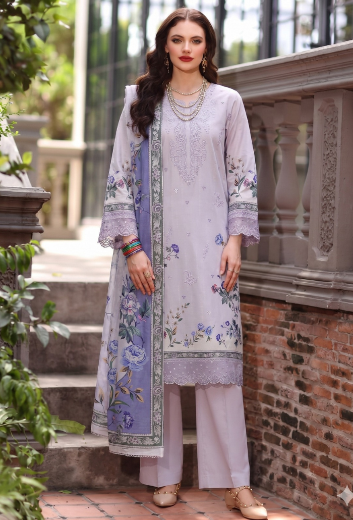 Saira Bano - D04 Lawn Pakistani Summer Dresses - Humdum - 1