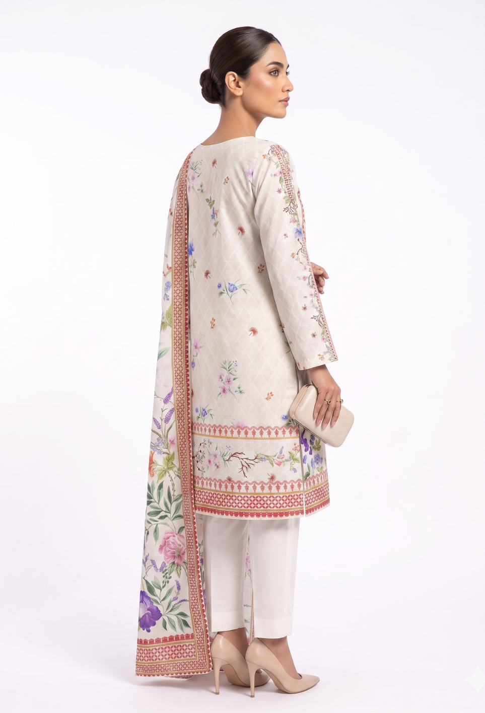 Floral - D08 Lawn Pakistani Summer Dresses - Humdum - 2