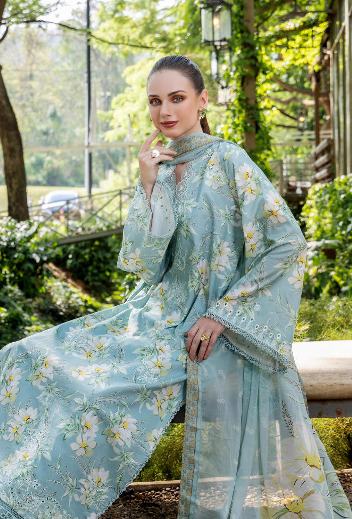 Scenery - Printkari D04 Chiffon Pakistani Summer Dresses - Humdum - 5