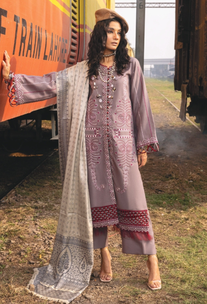 Rahgeer - D10 Jacquard Pakistani Winter Dresses - Humdum - 1