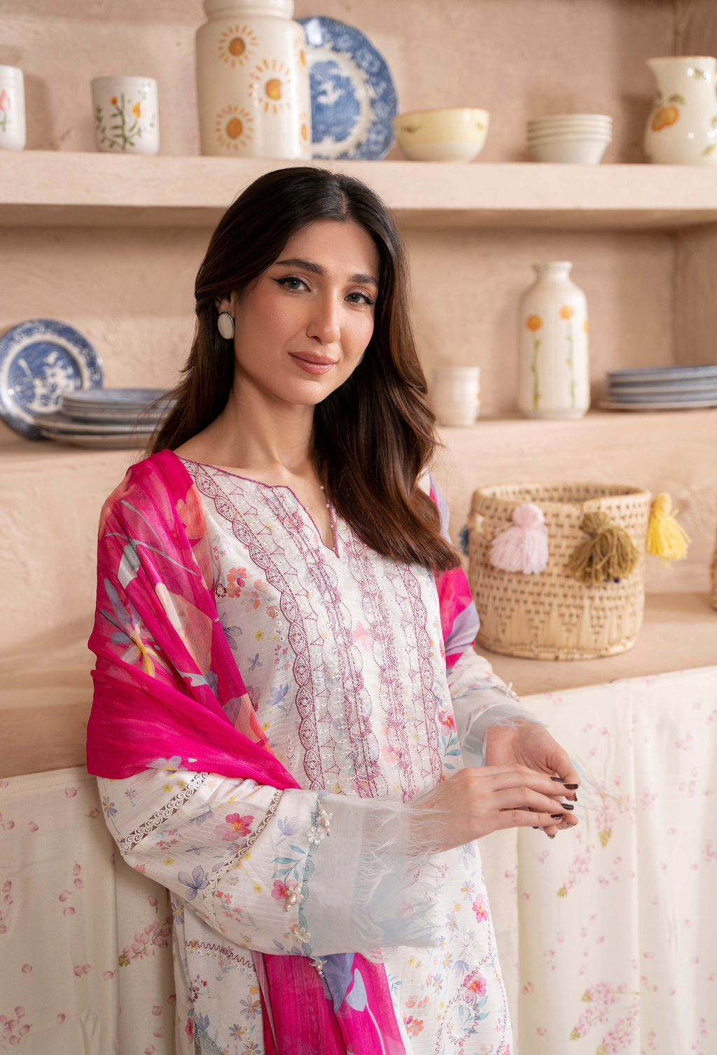 Kanwal - D03 Chiffon Pakistani Summer Dresses - Humdum - 4