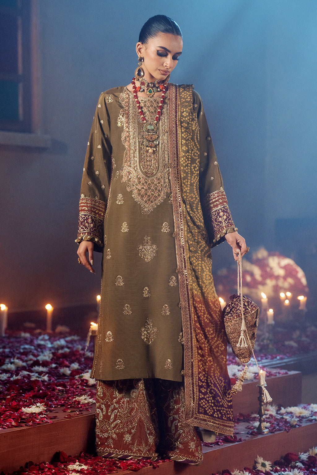 NOORAY Raw Silk Pakistani Formal Dresses