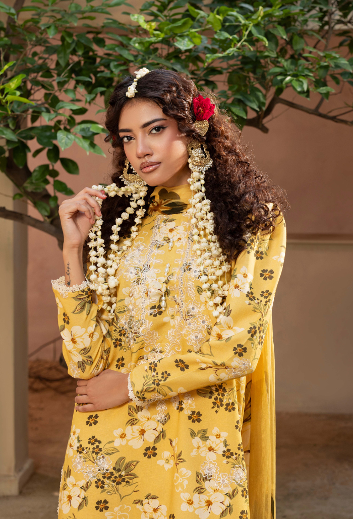 Zaiba - D03 Chiffon Pakistani Winter Dresses - Humdum - 4