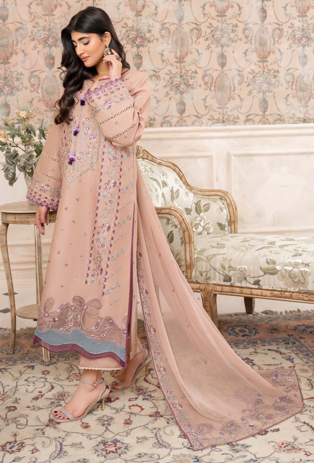Nyra - D10 Chiffon Pakistani Summer Dresses - Humdum - 3
