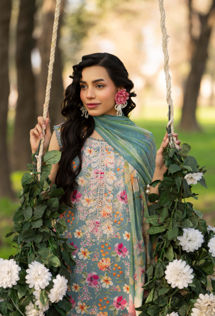 Eden Garden Chapter 3 - D06 Chiffon Pakistani Summer Dresses - Humdum - 4